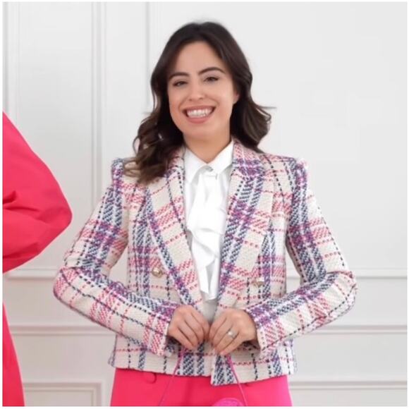 ZARA PEARL BUTTON TEXTURED JACKET MULTICOLORED - Picture 5 of 14